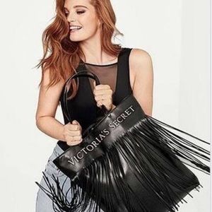 Victoria’s Secret Black Fringe Tote